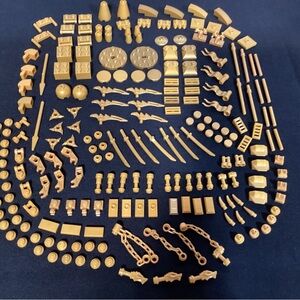 Lego  misc .lot of gold pieces